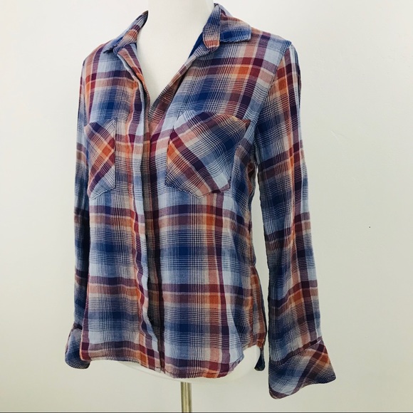 Anthropologie Tops - {Anthropologie} Cloth & Stone Flannel Plaid